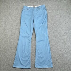 BDG Urban Outfitters Lia Twill Robin Egg Blue Cargo Pants Womens 4 Pockets Flare